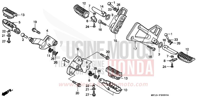 MARCHE de Africa Twin 750 TASMANIA GREEN ME (G142G) de 1995